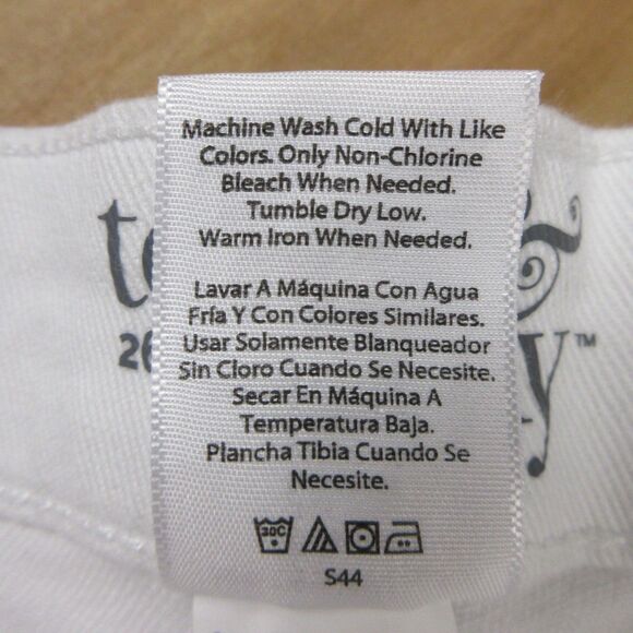 TERRA & SKY High Rise Straight Leg Jeans Plus Sz 26W Vivid White Core Denim NWT - Picture 8 of 12